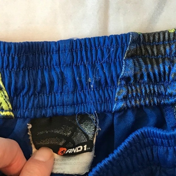 And1 Blue/Yellow Basketball Shorts Mens S - Picture 3 of 5